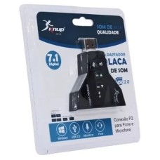 Adaptador placa de som usb Knup Hb-t65