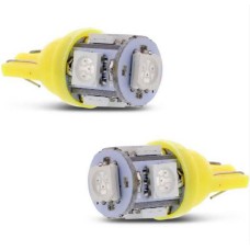 Lâmpada LED Pingo T10 5 Leds 12V Amarela (Unidade)