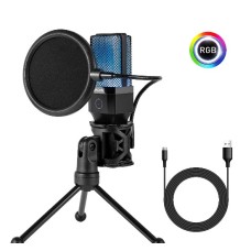 Microfone Gamer Redragon Adne RGB GM212 – USB Tipo-C | Preto
