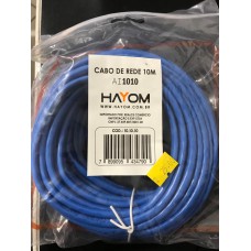 Cabo de Rede Internet Montado Cat5E Gigabit rj45 azul  10 metros 