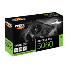 Placa de Vídeo INNO3D NVIDIA GeForce RTX 5060 TWIN X2, 8GB, GDDR7.
