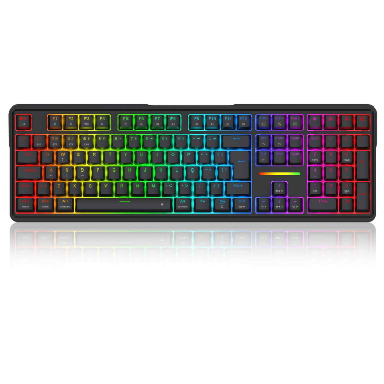 Teclado Mecanico Gamer Redragon Antonium Pro, RGB, Tri-Mode, Switch Redragon Manbo, Preto, K745RGB-PRO Teclado Mecanico Gamer Redragon Antonium Pro, RGB, Tri-Mode, Switch Redragon Manbo, Preto, K745RGB-PRO