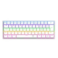 TECLADO MECÂNICO GAMER T-DAGGER ARENA, RAINBOW, SWITCH BROWN, 60%, ABNT2, BRANCO