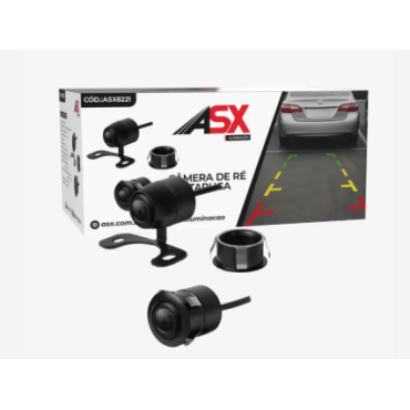 Câmera De Ré Borboleta/embutir Automotiva 2x1 Universal Asx
