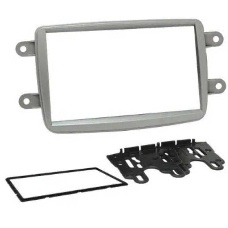 Moldura 2din Duster/logan/sandero/kwid Prata Fiamon 2295