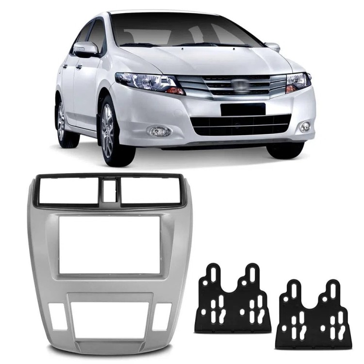 Moldura 2 Din Painel Honda City 08/14 Ar digital  ref 3156 ou 9012 