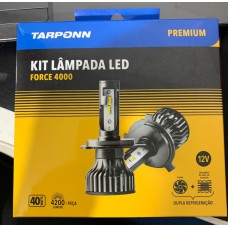 Kit lâmpada led Force 4000 Tarponn H1, H3, H4, H7, H11, H27, HB3, HB4