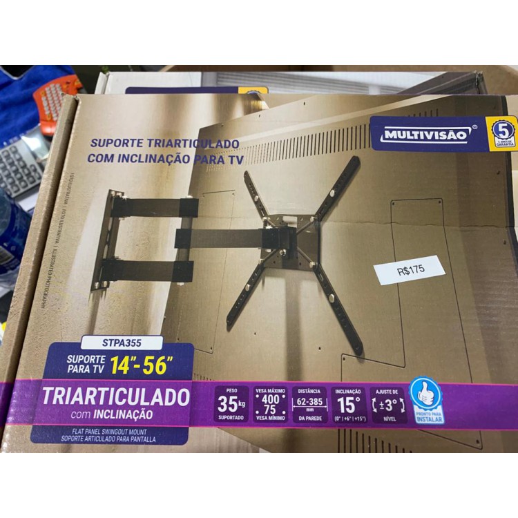 Suporte Tv Lcd Multivisão Stpa-eco Bi-articulado Tvs 14 A 56 Suporte Tv Lcd Multivisão Stpa-eco Bi-articulado Tvs 14 A 56