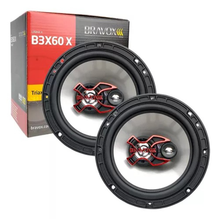 Alto Falante Triaxial Bravox 6 B3x60x 100wrms Par