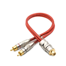 Cabo Rca Y 2 Macho + 1 Femea Blindado E-tech.