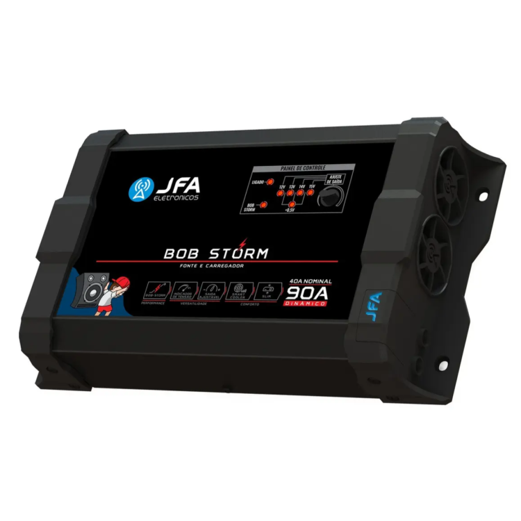 Fonte Carregador JFA Bob Storm 90A Bivolt Fonte Carregador JFA Bob Storm 90A Bivolt