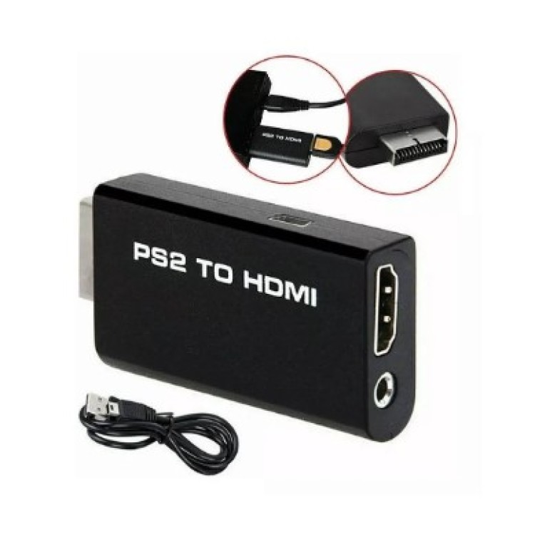 ADAPTADOR PLAYSTATION 2 MACHO X HDMI FEMEA COM SAÍDA DE AUDIO P2 FY (FY-786) 