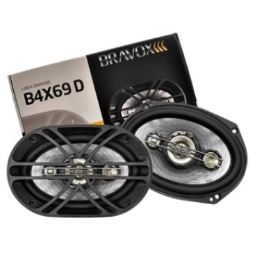 Par Alto Falante 6x9 Bravox 150w Rms Quadriaxial B4x 69d Som Prateado