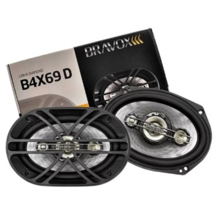 Par Alto Falante 6x9 Bravox 150w Rms Quadriaxial B4x 69d Som Prateado Par Alto Falante 6x9 Bravox 150w Rms Quadriaxial B4x 69d Som Prateado