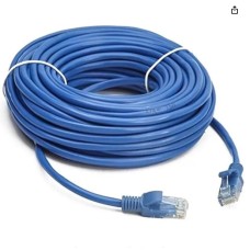 Cabo de rede 20 metros RJ45 Montado azul Cat5e