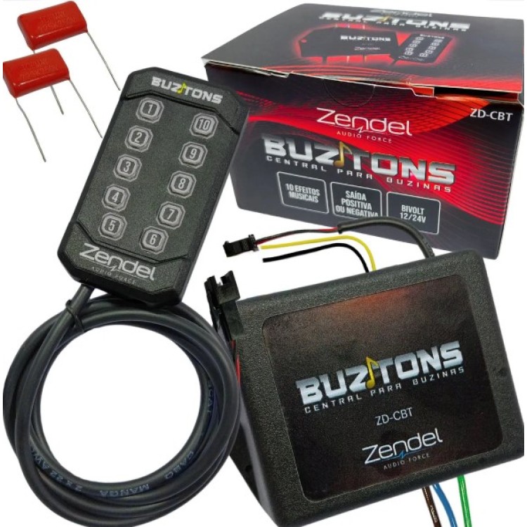 Central Buzitons Zendel Controle Para Buzina Marítima 12v 24v Zd-cbt Central Buzitons Zendel Controle Para Buzina Marítima 12v 24v Zd-cbt