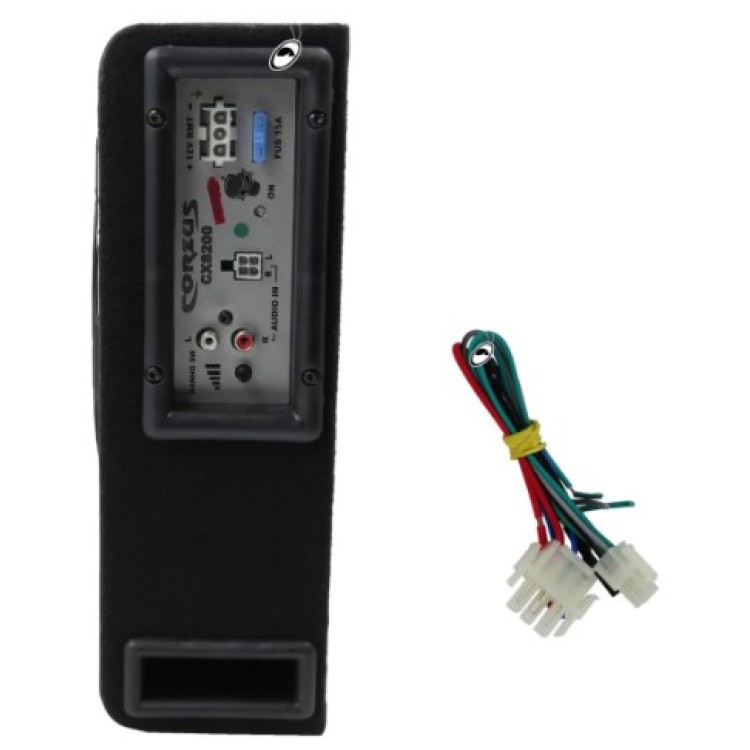 Caixa Corzus Cxms 200 Amplificada Auto Mini Slim 8 Pol 200w