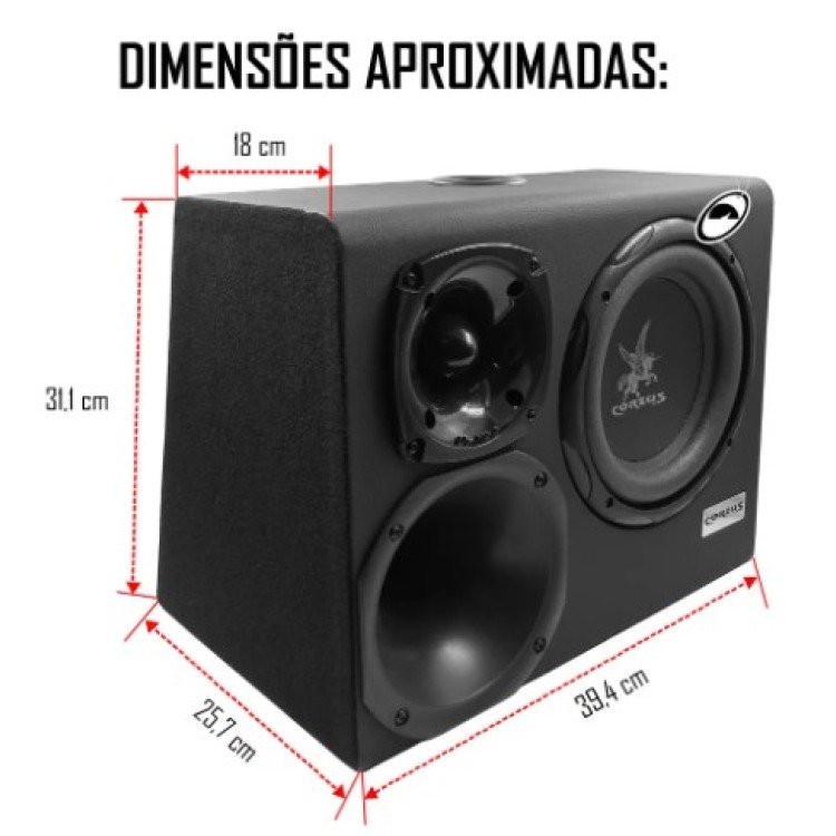 Caixa Amplificada Mini Trio Cxmt300 Corzus 300w Rms