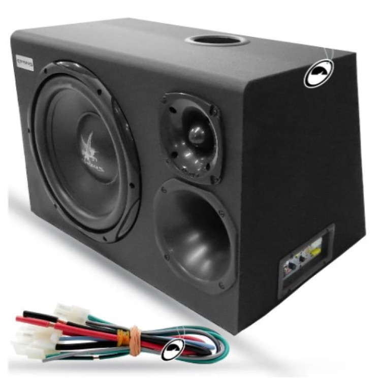 Caixa Trio 12 Pol Amplificada Auto Corzus Cxt300 300w Rms
