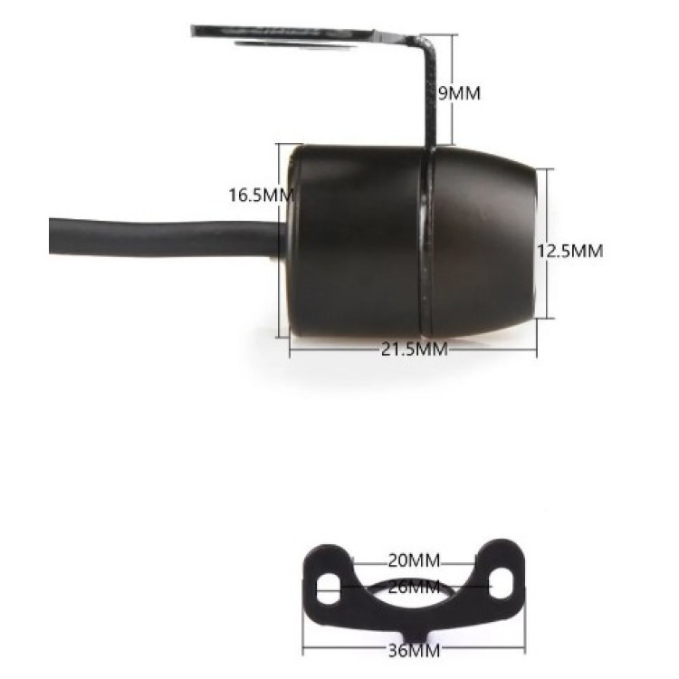 Câmera E-tech Dianteira Frontal E-tech 2 Em 1 Embutir Ou Borboleta