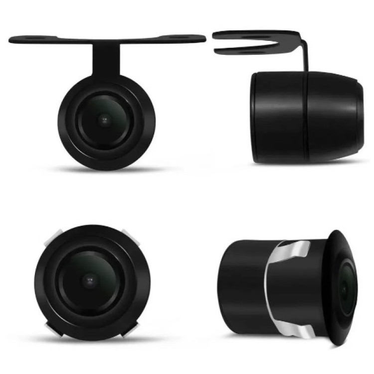 Câmera De Ré E-tech Borboleta Colorida 2 Em 1 Universal Preto