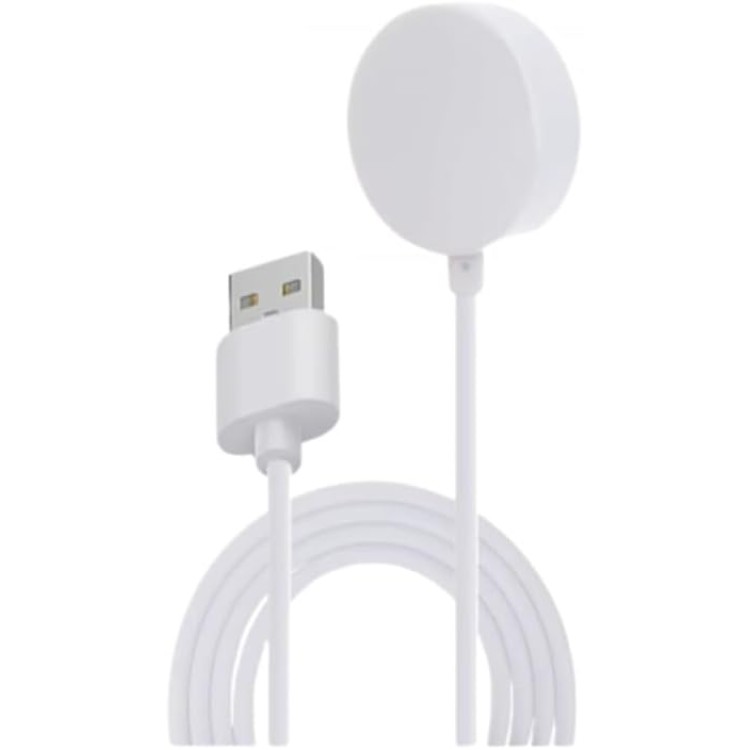 Carregador por Indução para Smartwatch Ultra, USB 5V, Cabo de 1m, Portátil, Branco