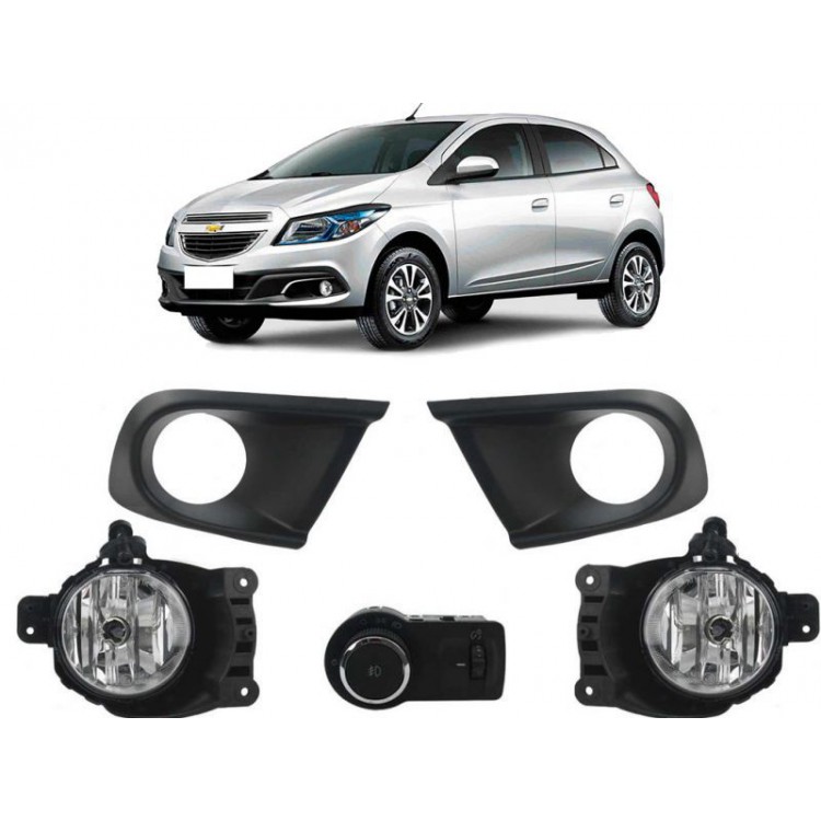 Kit farol de milha onix/new prisma 2017-2019 