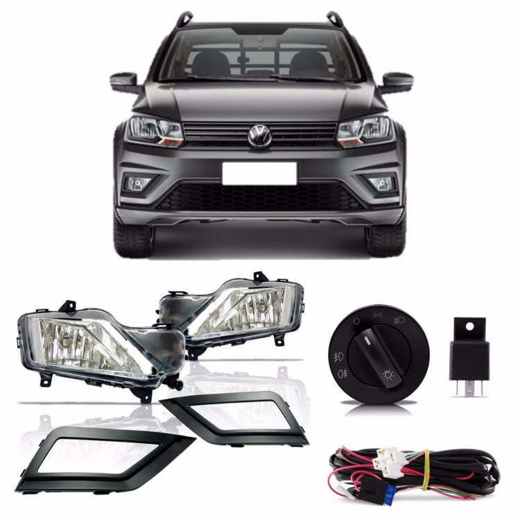 Kit Farol Milha Nova Saveiro G7 Gol G8