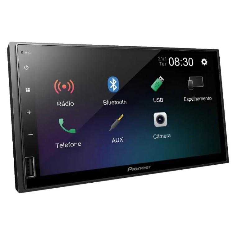 Central Multimidia Pioneer Dmh-145br 7' Pol Usb Espelhamento Android Cor Preto Central Multimidia Pioneer Dmh-145br 7' Pol Usb Espelhamento Android Cor Preto