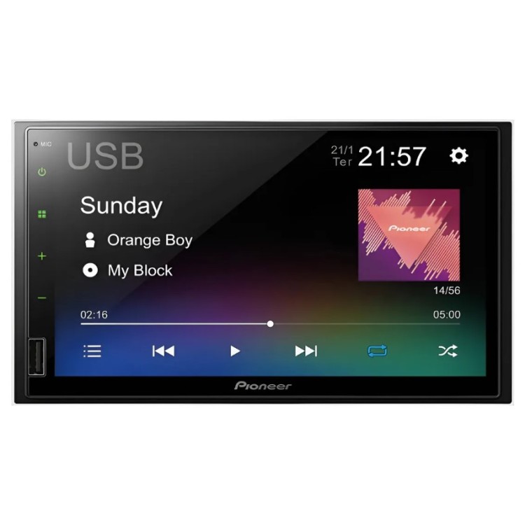 Central Multimidia Pioneer Dmh-145br 7' Pol Usb Espelhamento Android Cor Preto Central Multimidia Pioneer Dmh-145br 7' Pol Usb Espelhamento Android Cor Preto