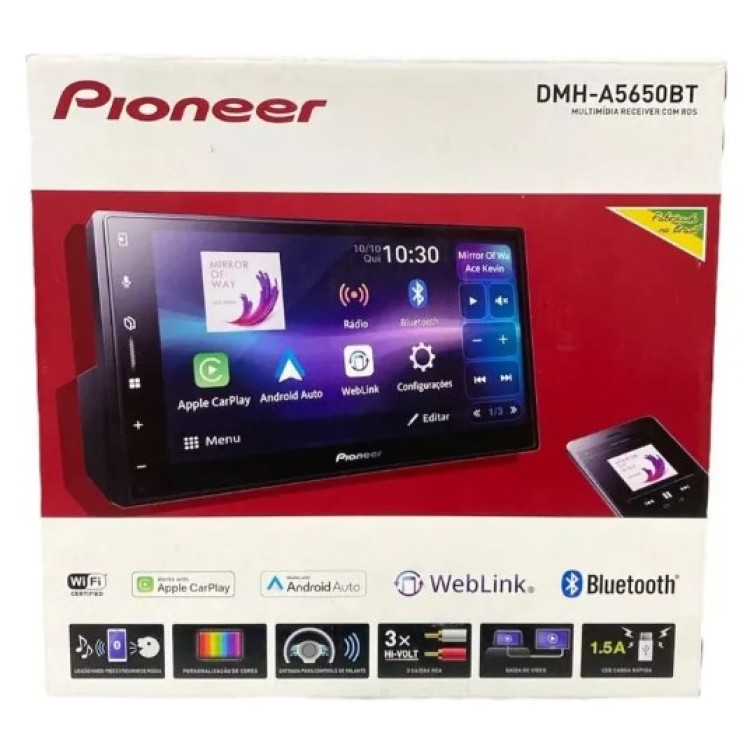 Central Multimida Pioneer 6,8 Pol Dmh-a5650bt Car Play Android Auto Central Multimida Pioneer 6,8 Pol Dmh-a5650bt Car Play Android Auto