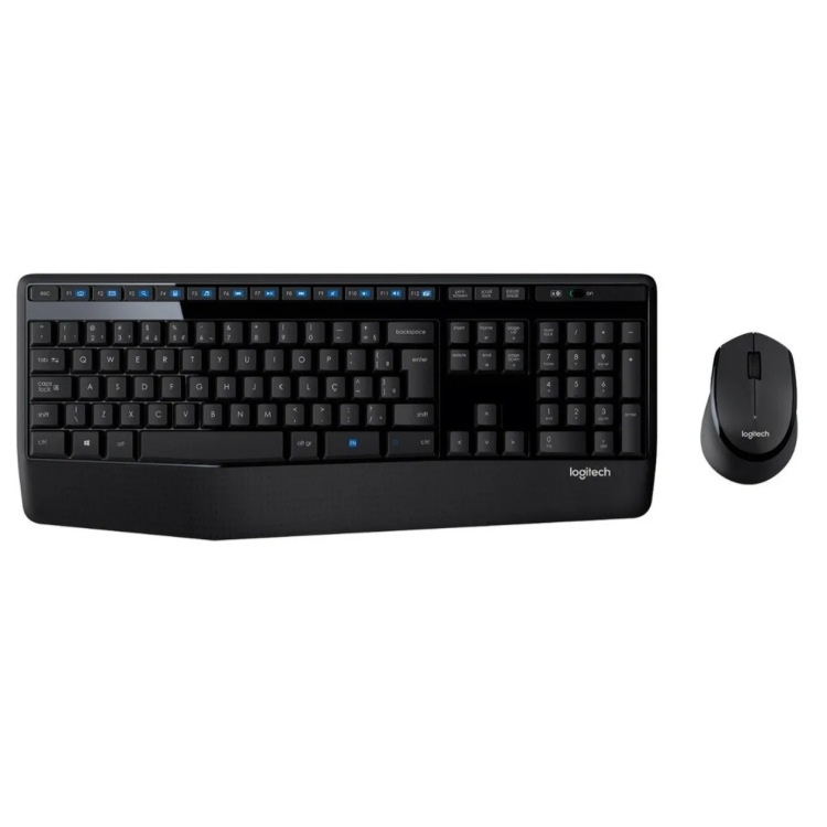 Combo Teclado e Mouse sem fio Logitech MK345 Layout ABNT2