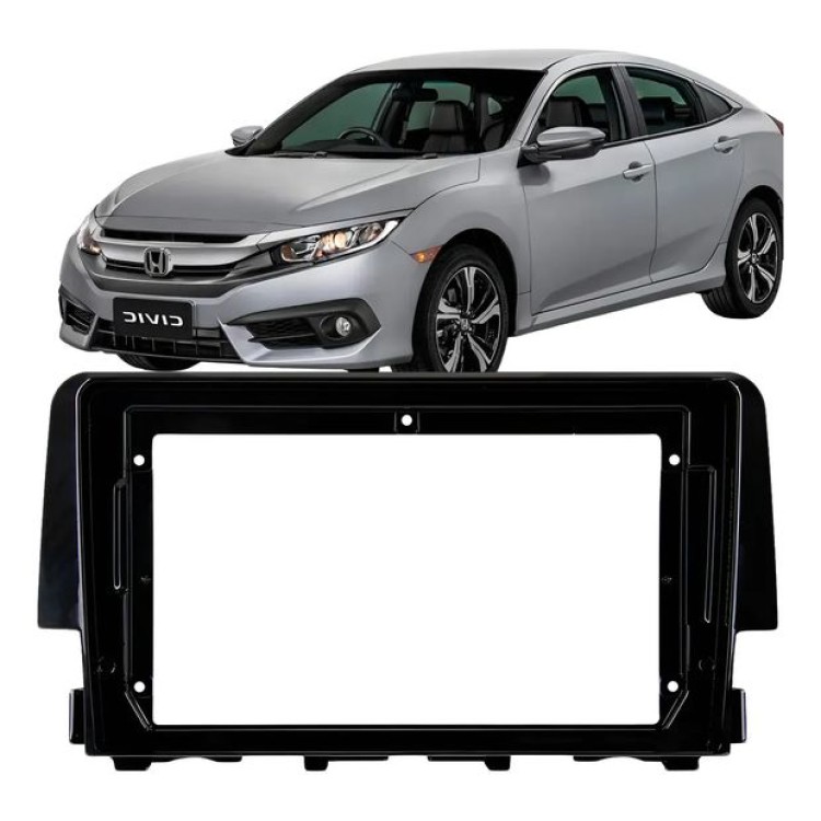 Moldura 2 din 9" honda civic 2017/18 blck piano - TK0058