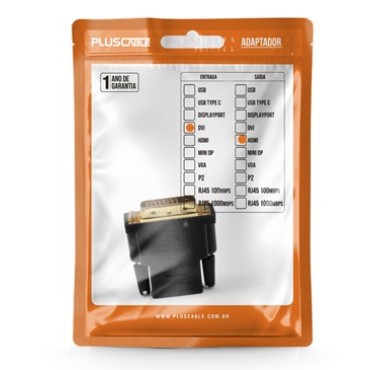 Adaptador DVI M X Hdmi F ADP-DVIHDMI10BK Plus Cable