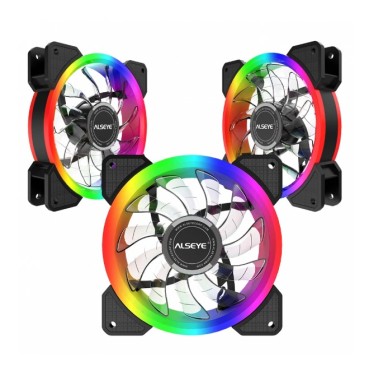 Kit 3 fan coolers Alseye D-Ringer, RGB, 120mm