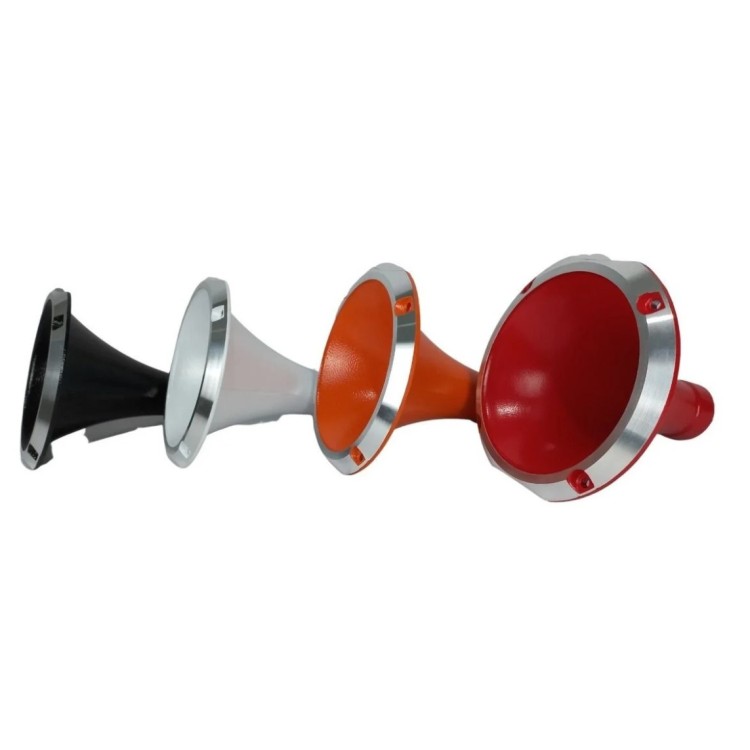 Corneta Cone Alumínio Grande 14,5x17,5 - Cores: Preto, Branco, Laranja, Vermelho