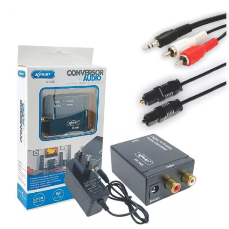 Conversor Óptico de Audio Digital Para Analógico Audio Converter