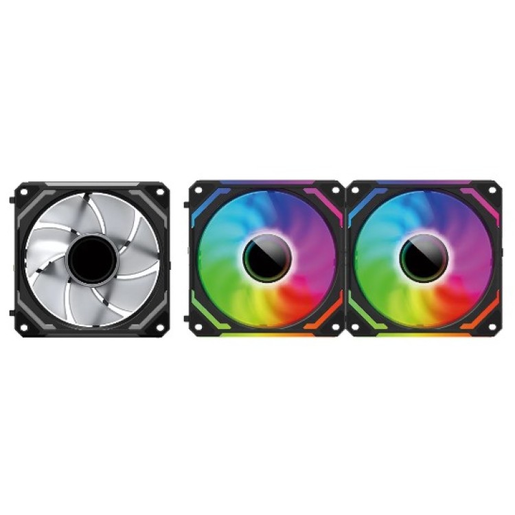 Kit com 3 Fans ARGB Redragon Infinity Mirror – GC-F012