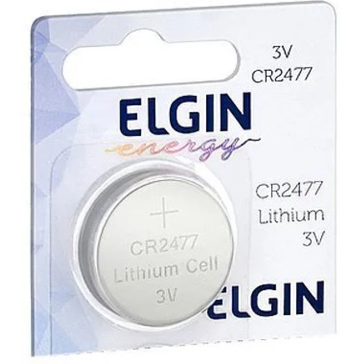 Pilha/Bateria 3v Cr2477 Elgin 1 unidade