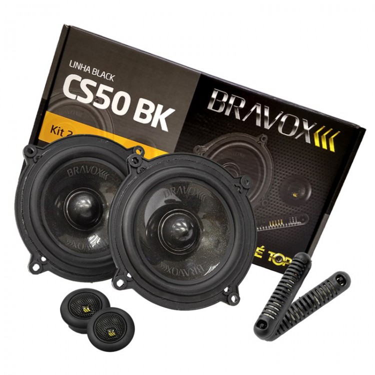 KIT 2 VIAS BRAVOX 5" CS50BK 130W RMS