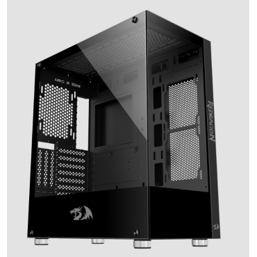 GABINETE CASCO REDRAGON REFLECT PRETO MODELO CA-601B