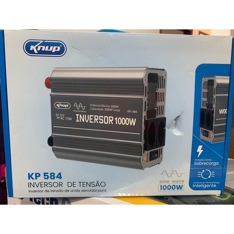 Inversor 12v Para 110v 1000w De Energia Ups Onda Trapezoidal Knup kp584