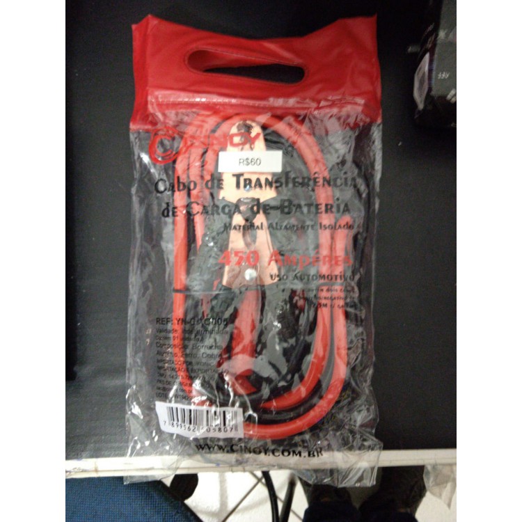 Cabo auxiliar de partida 450 A Cinoy 2,5M Cabo auxiliar de partida 450 A Cinoy 2,5M