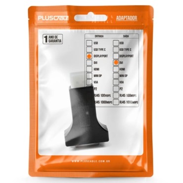 Adaptador Displayport para DVI Plus Cable - ADP-DPDVI10BK