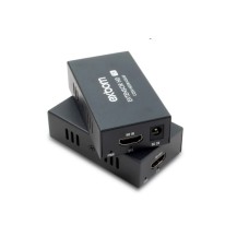 Extensor HDMI Exbom CCEX HD2RJ45L60 Adaptador HDMI Para Cabo de Rede RJ-45 Compatível com Cat5e Cat6 Resolução 1080p Full Hd Extende Sinal Até 60 Metros Cor Preto