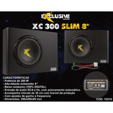 caixa amplificada xc300 slim 8" 300 watts rms 1 canal 