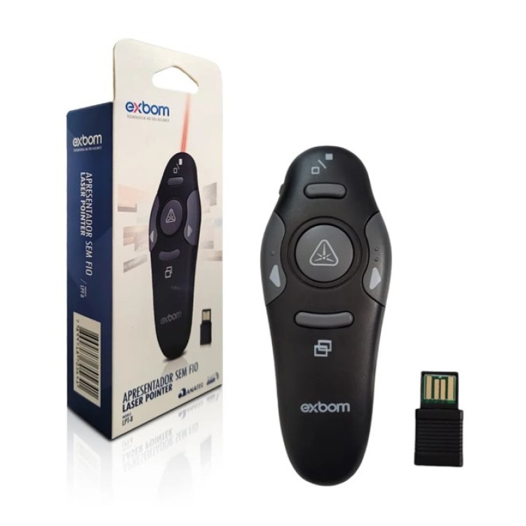 Apresentador de slide Laser Point Multimidia Sem Fio Slide Lpt-8 Exbom