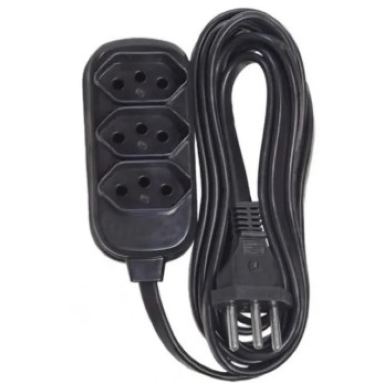 Extensão Elétrica 2P+T 0,75mm 3m Elite Megatron