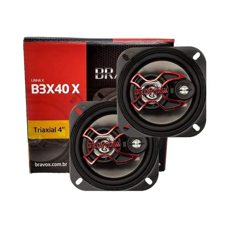 ALto Falante Bravox Triaxial B3x40x 4 Polegadas 160w Par