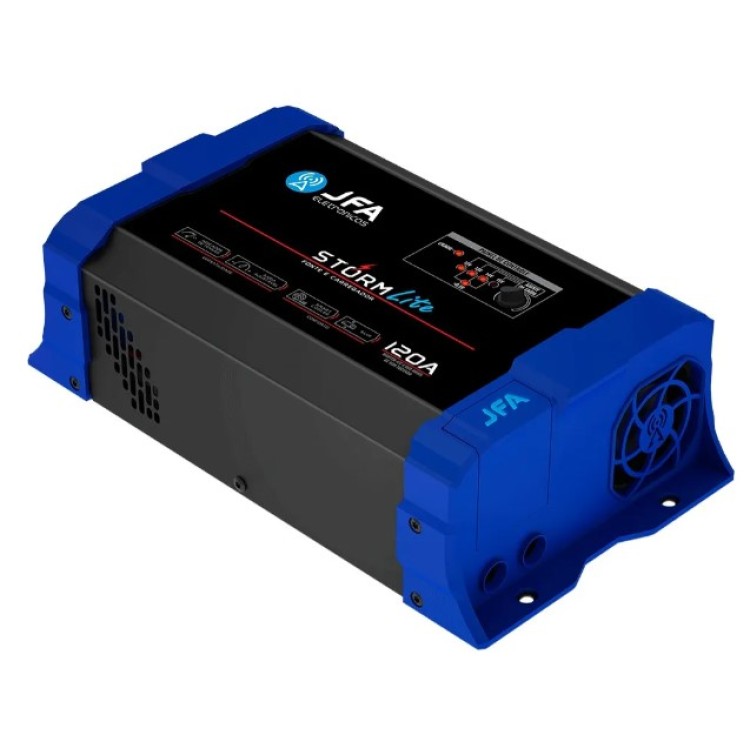 Fonte Automotiva Carregador Automotivo Jfa 120a Storm Lite 12v Bivolt Cor Preto